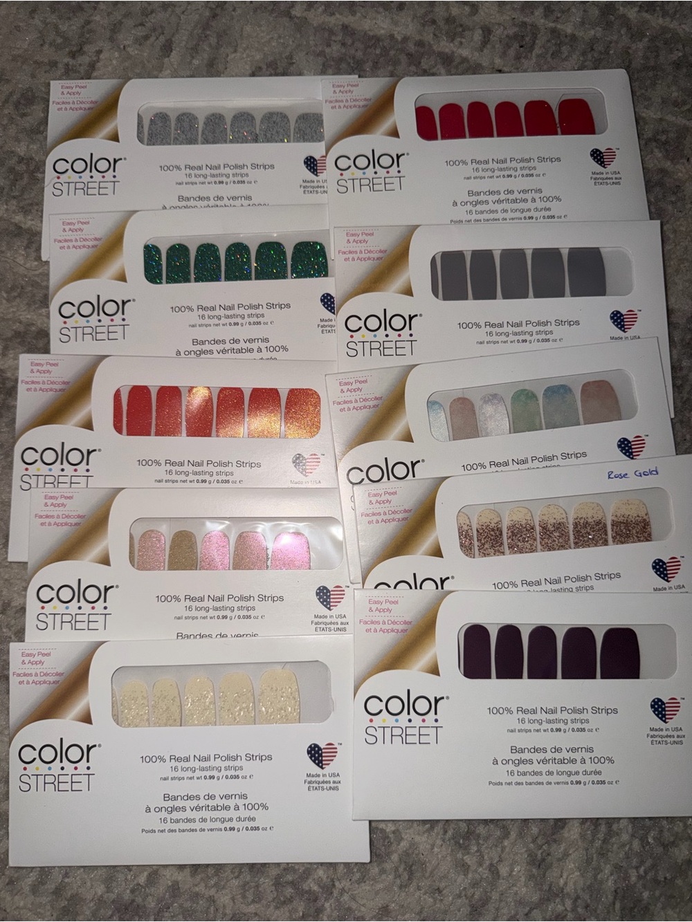 Color Street Assorted Nail Polish Strip Set - Multiple Colors